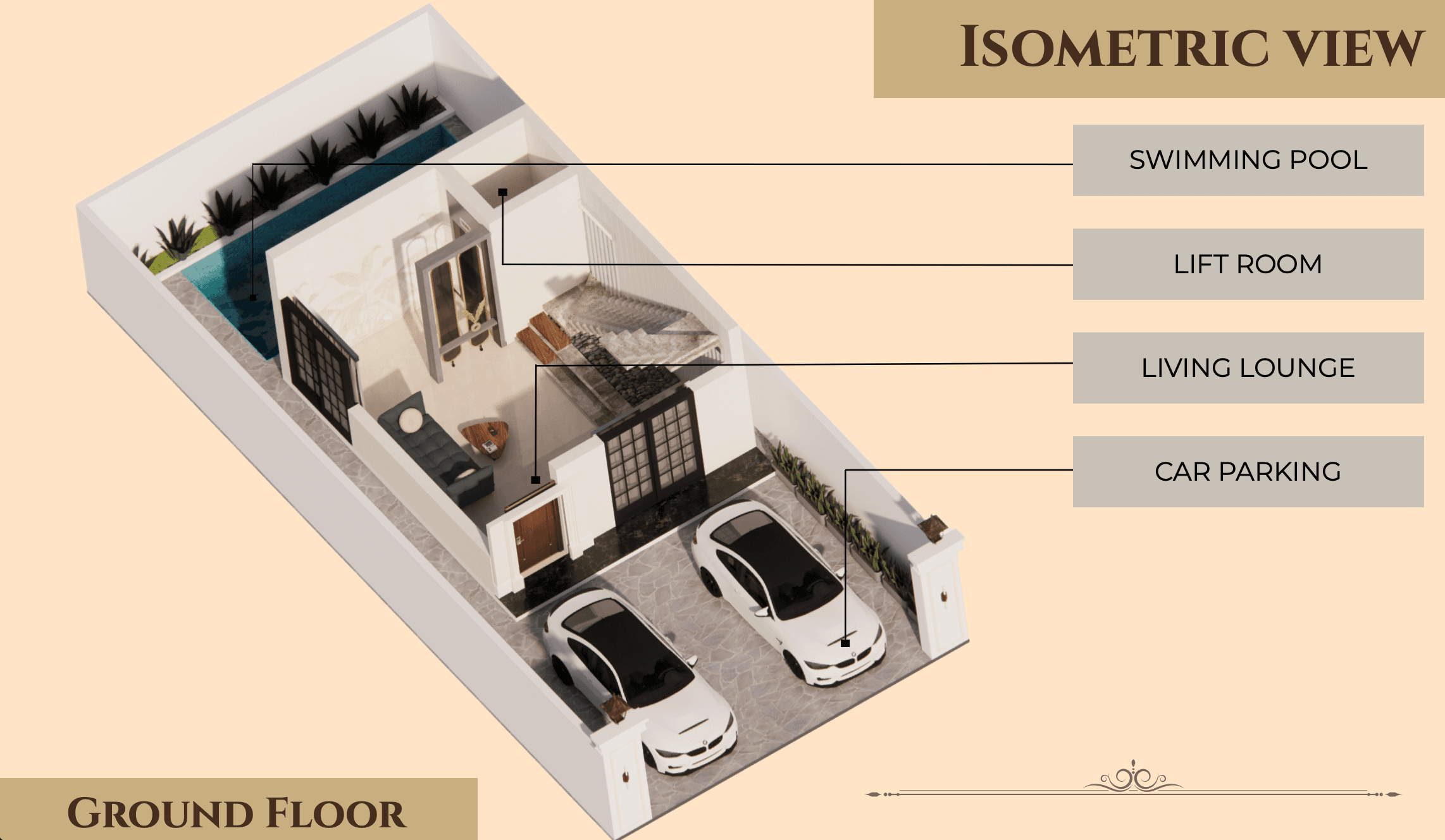 Ground Floor 3D Cut-Section